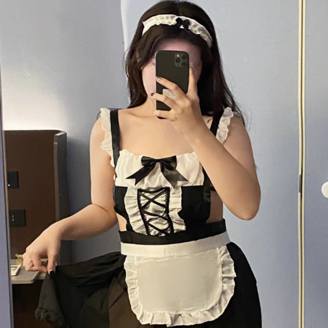 F099P Cute Maid Role Play Costume Maiden Set
