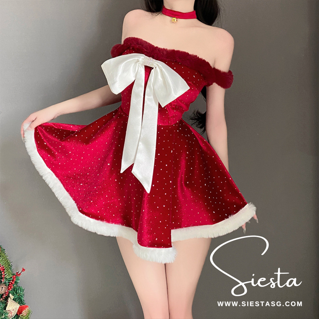 Siesta X022 Off-Shoulder Party Dress