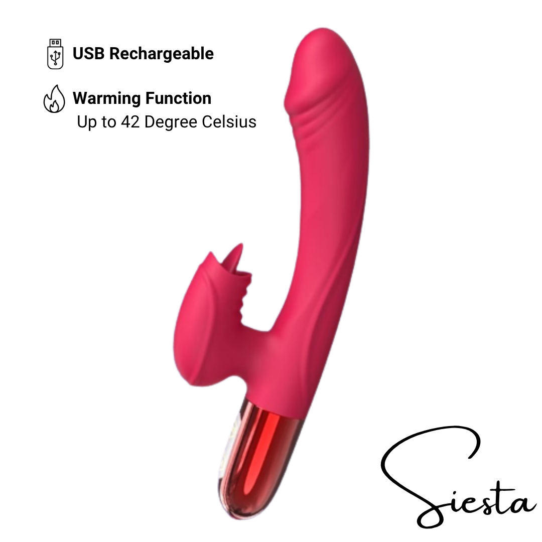 T09 Sex Toys G-Spot Dual Motor Vibrator with Heating | 10 Vibration Modes | Waterproof USB Rechargeable Massager