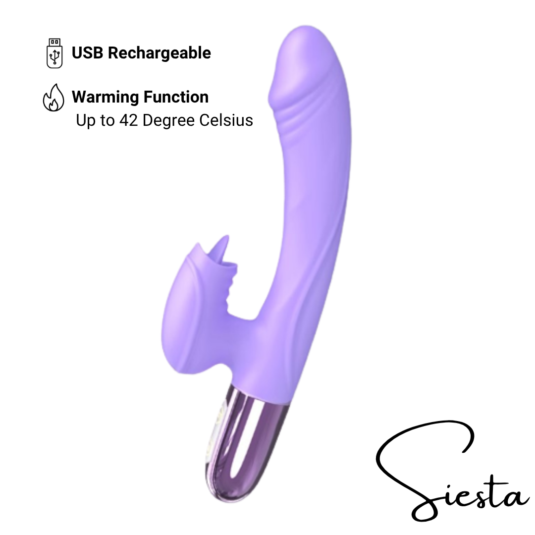 T09 Sex Toys G-Spot Dual Motor Vibrator with Heating | 10 Vibration Modes | Waterproof USB Rechargeable Massager