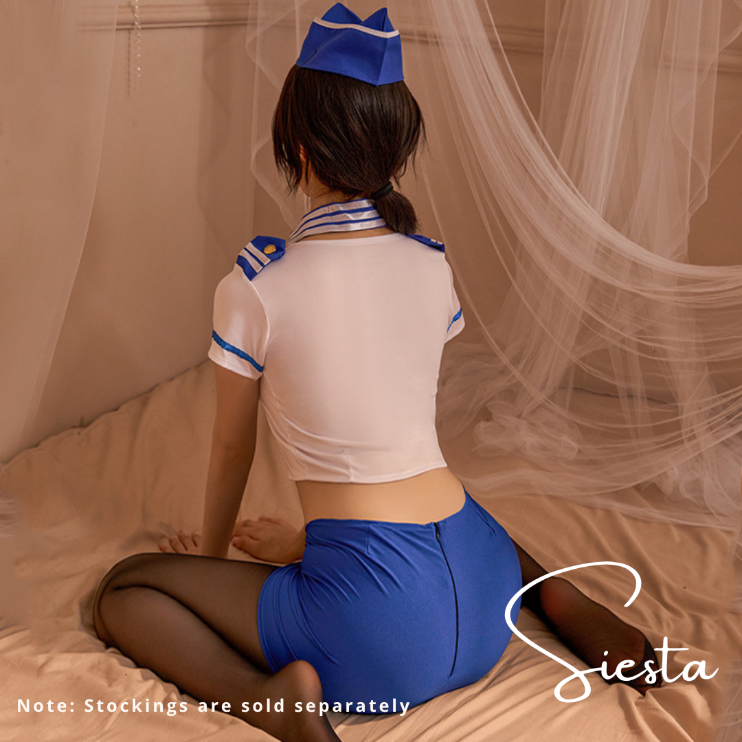 F046P Air Stewardess/ Flight Attendant / Cabin Crew Cosplay Costume