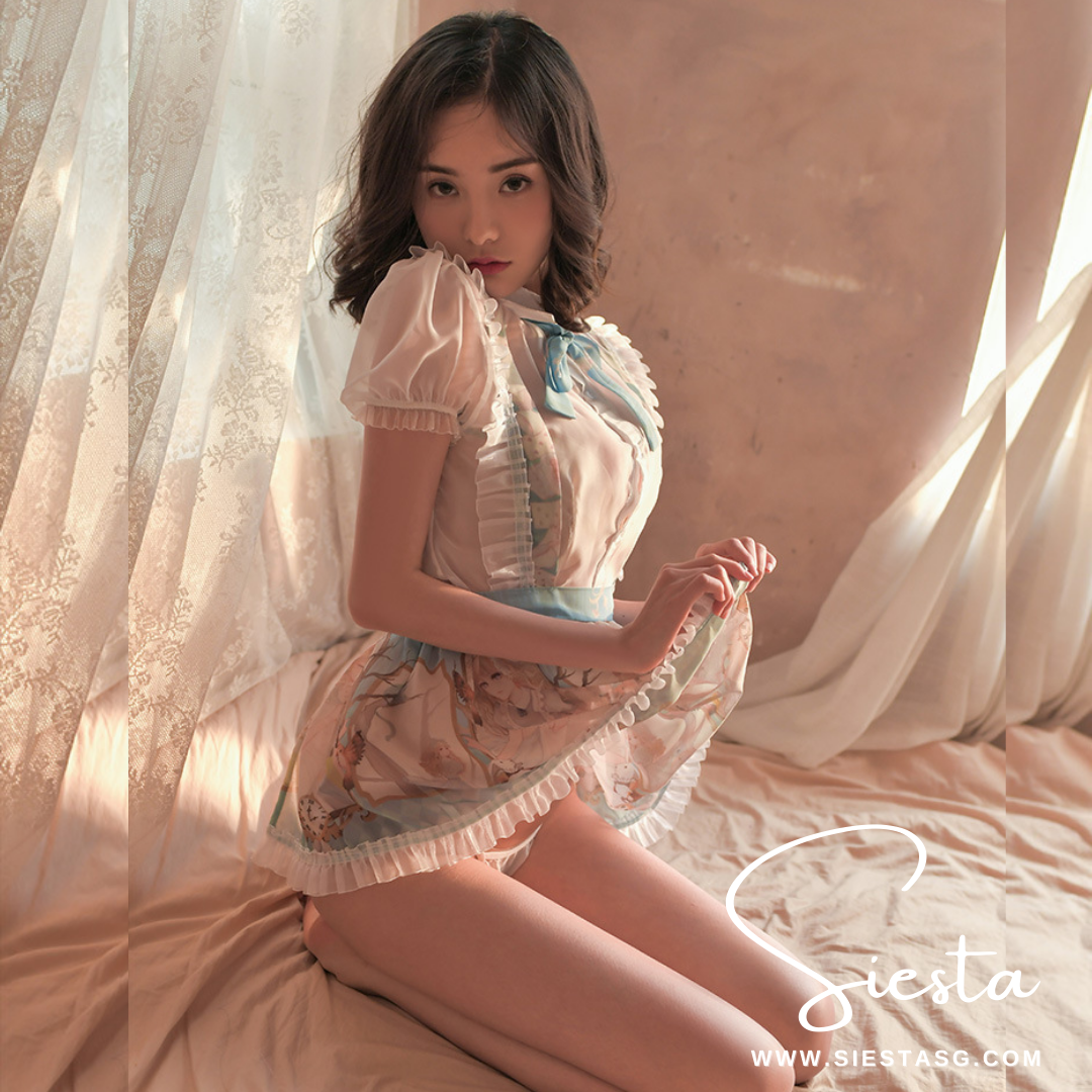 Siesta Vintage Maid Apron Dress Sexy Roleplay Lingerie
