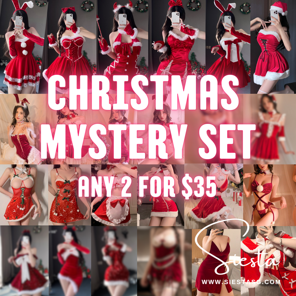 Siesta Christmas Surprise Mystery Set - 2 Random Outfits with Free Xmas Hat & Stockings