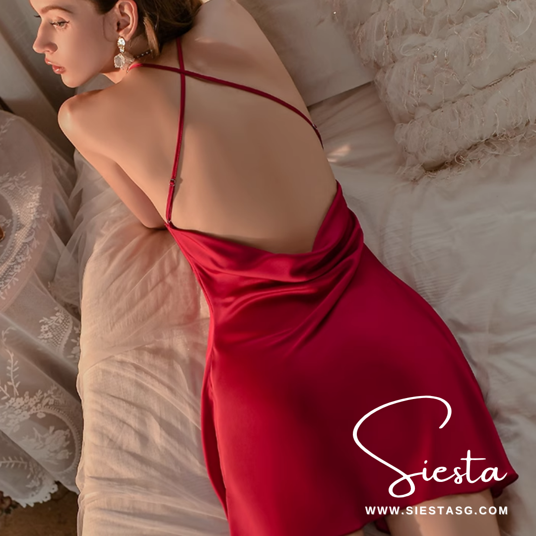 Siesta Satin Cut Out Nightdress
