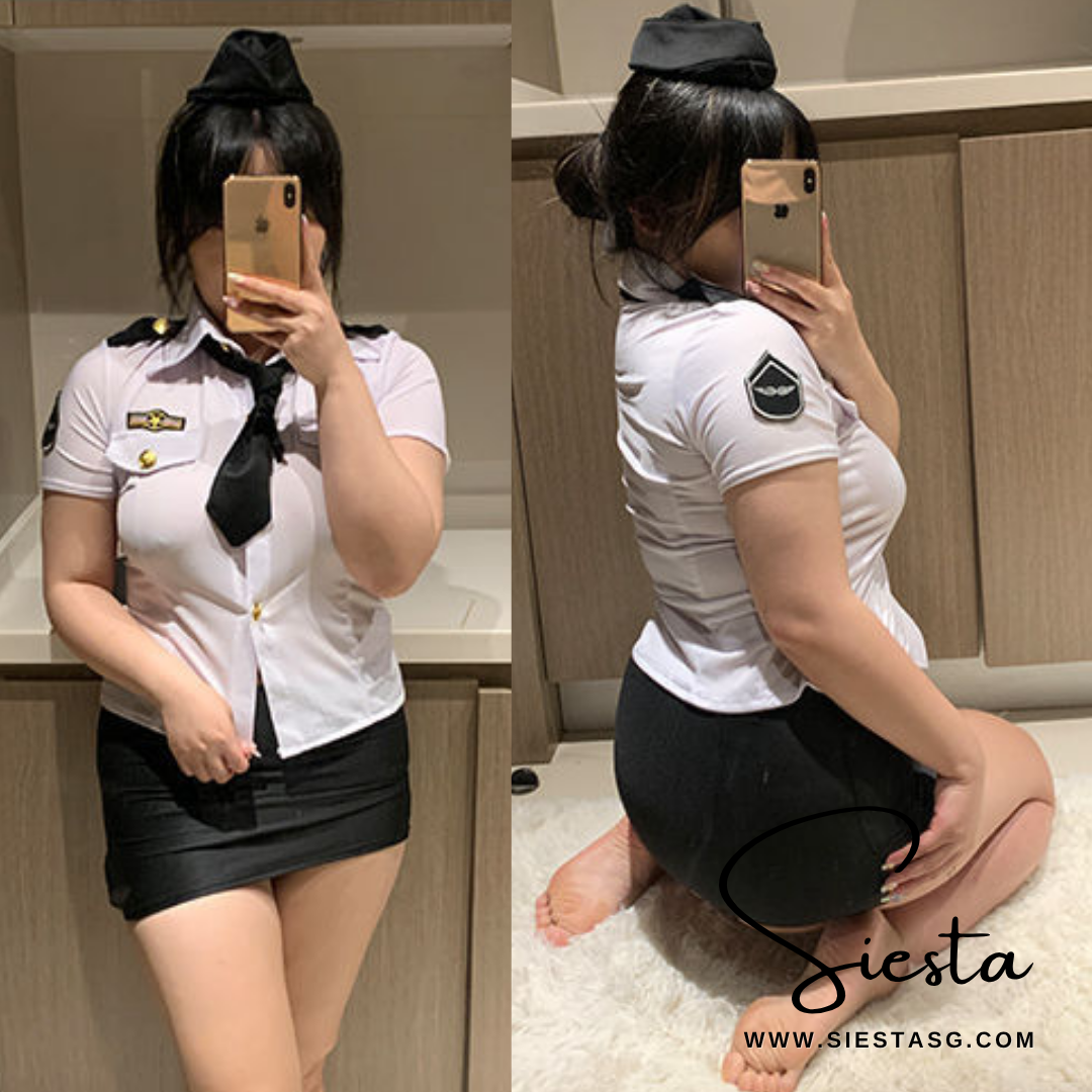 P108 Sexy Police Officer Costume Plus Size Role Play Lingerie