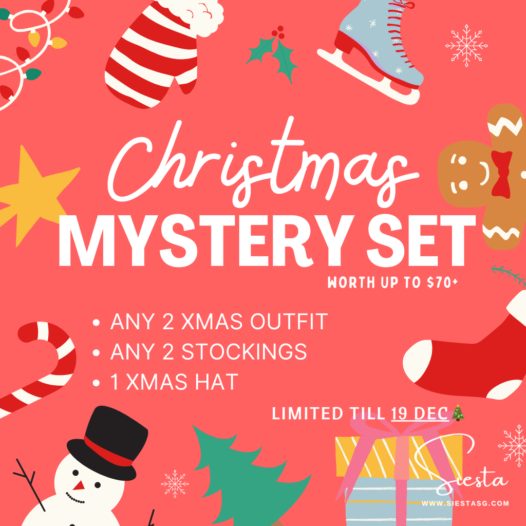 Siesta Christmas Surprise Mystery Set - 2 Random Outfits with Free Xmas Hat & Stockings