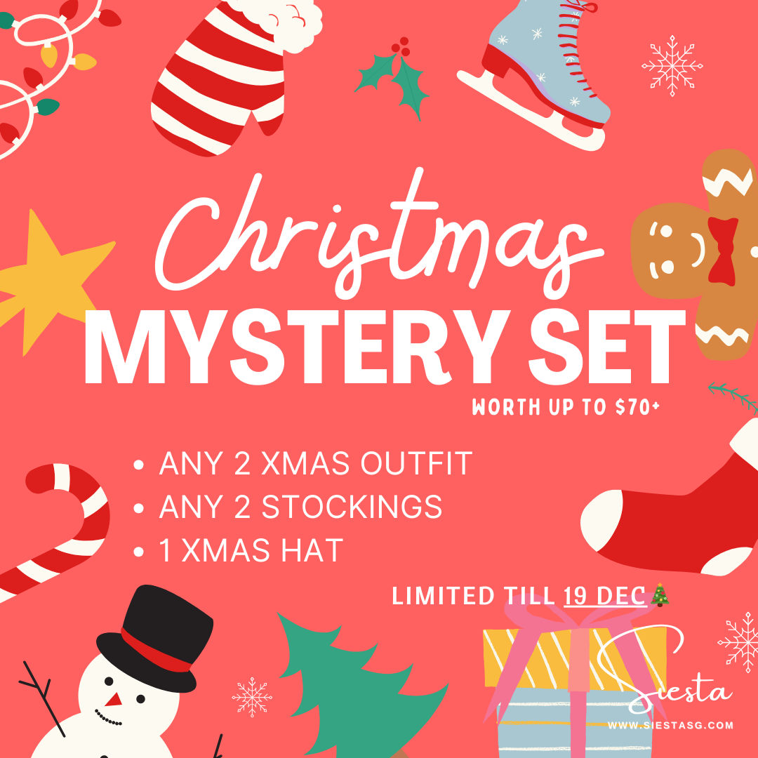 Siesta Christmas Surprise Mystery Set - 2 Random Outfits with Free Xmas Hat & Stockings
