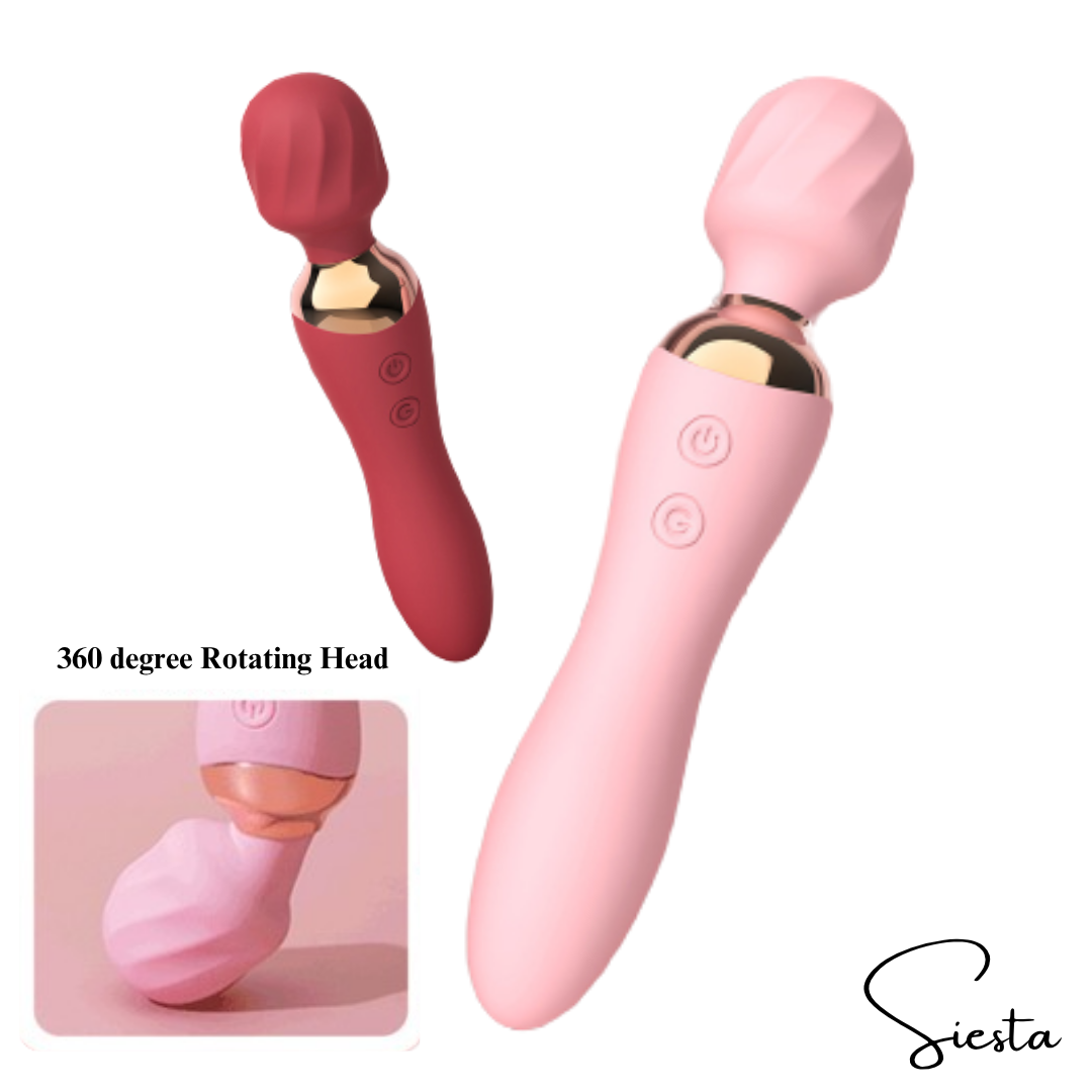 T06 Heating Massage Stick Vibrator | Dual-Ended Injection | USB Rechargeable Full Body Wand Massager