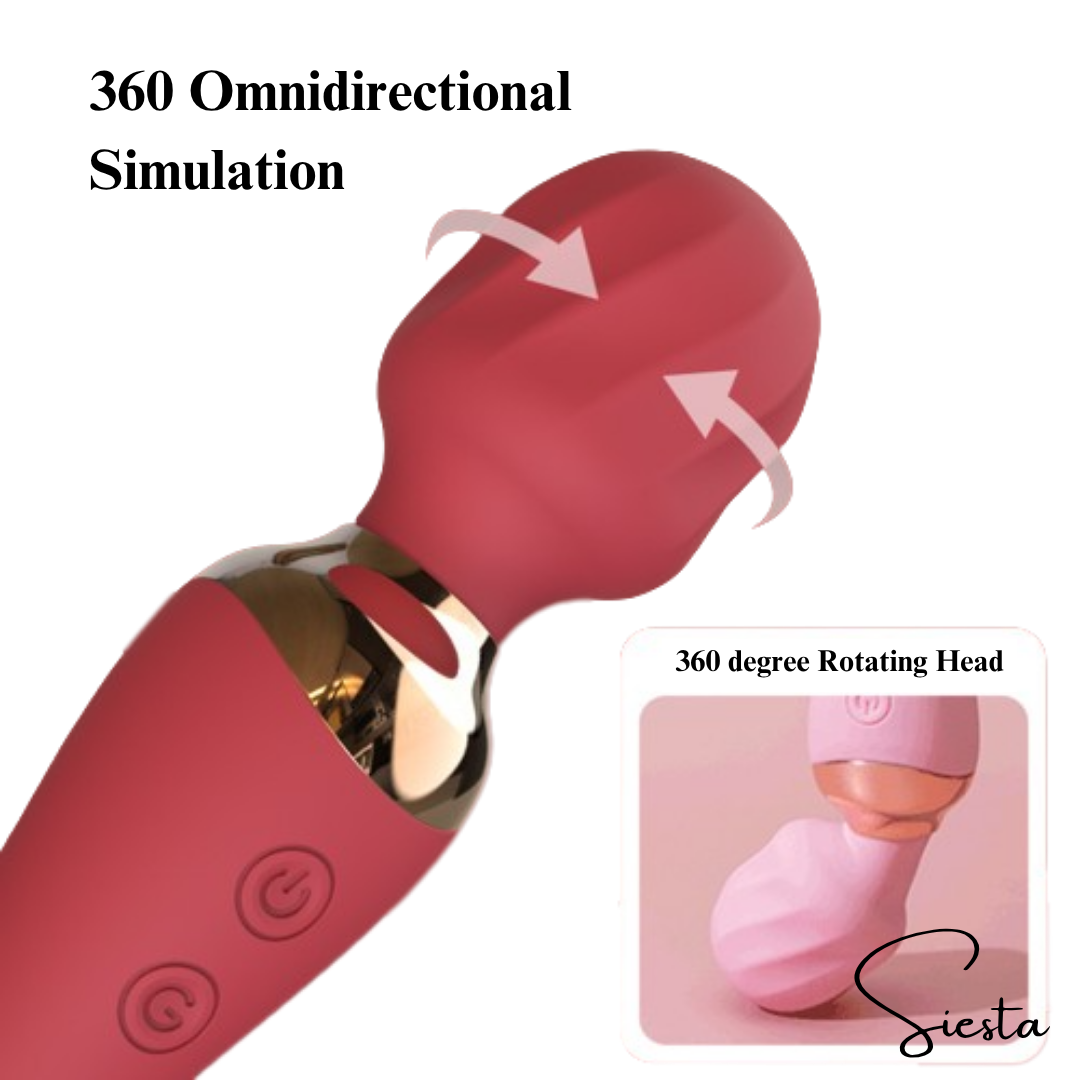 T06 Heating Massage Stick Vibrator | Dual-Ended Injection | USB Rechargeable Full Body Wand Massager