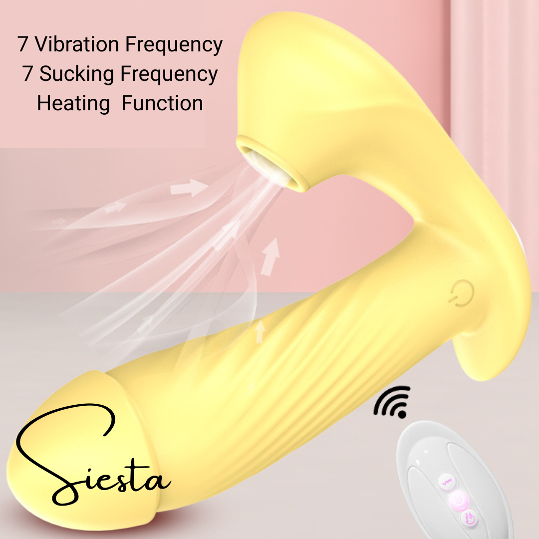 T23 Dual-Ended 2-in-1 Vibrator with Suction & Warming | Remote Control | USB Rechargeable | Heats Up to 42°C