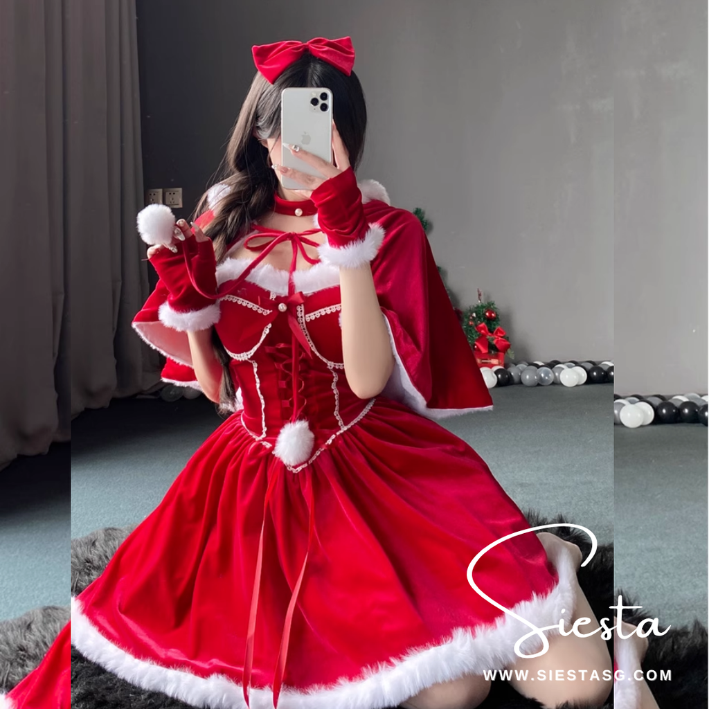 Siesta X003 Strapless Velvet Corset Party Dress