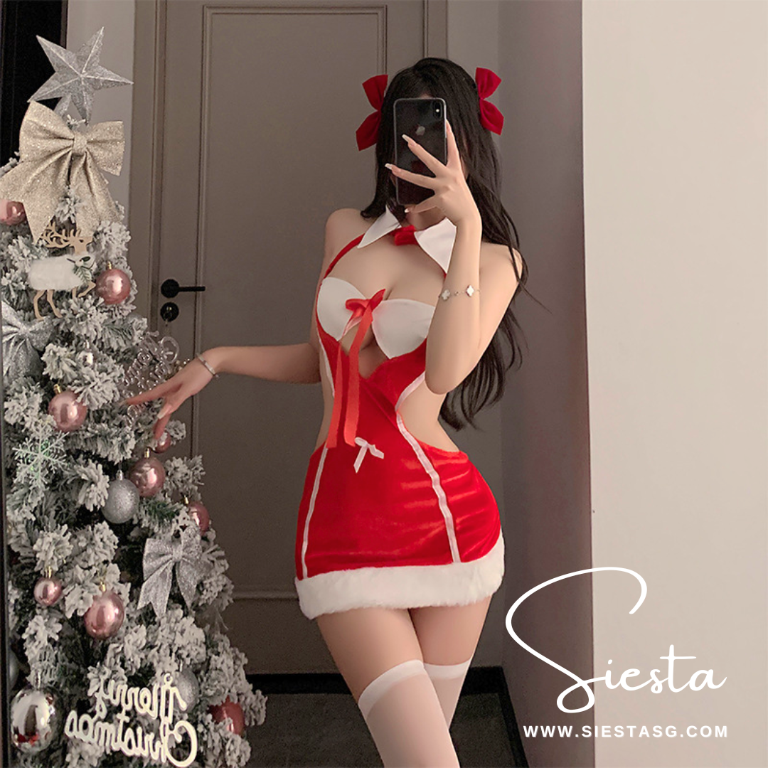 Siesta X011 Halter Collar Cut-Out Dress