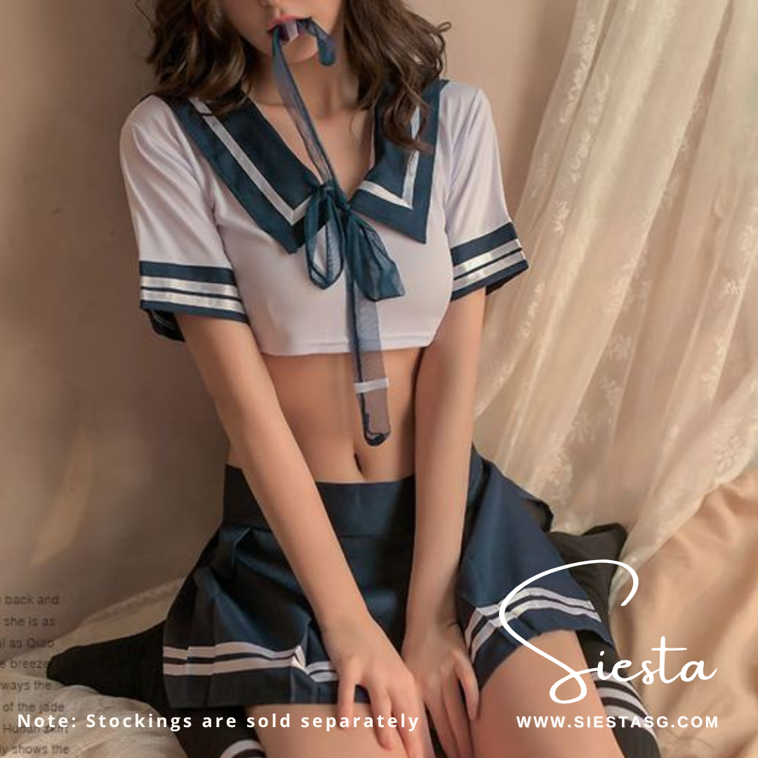 F008 Pink/ Blue /Navy School Girl Uniform