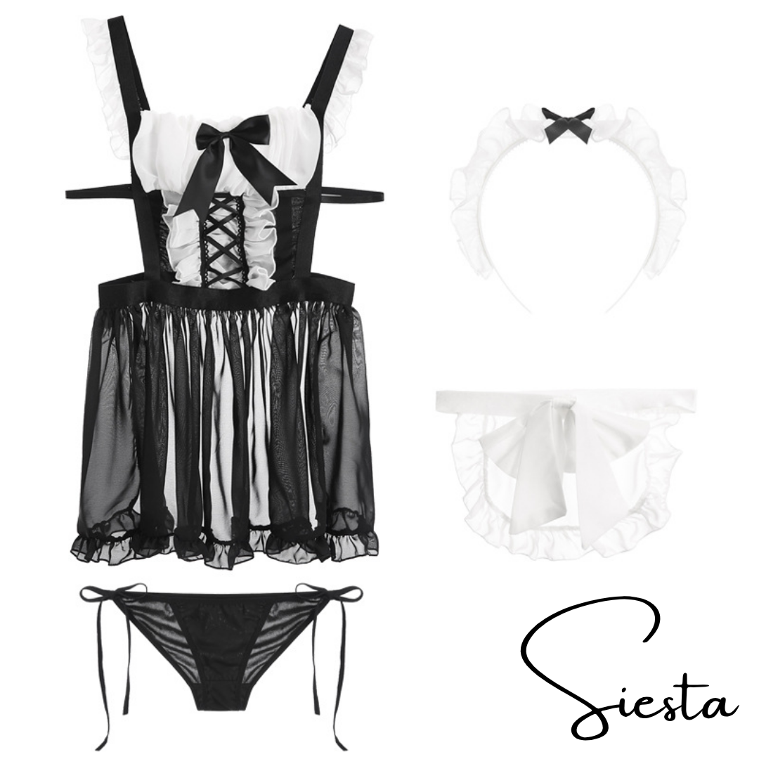 F099P Cute Maid Role Play Costume Maiden Set